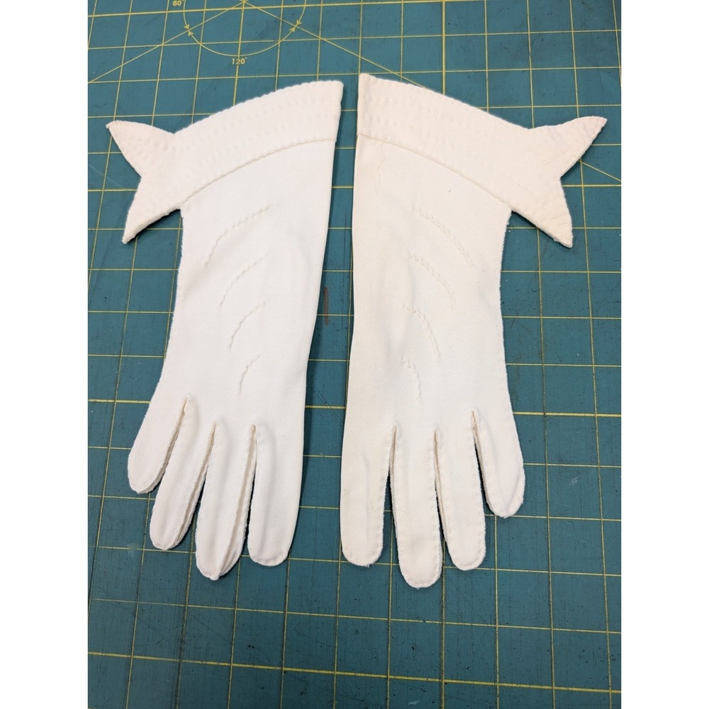 Vintage Opera Formal Gloves 10" L X 3.25" W Ivory Extra Small New Wedding
